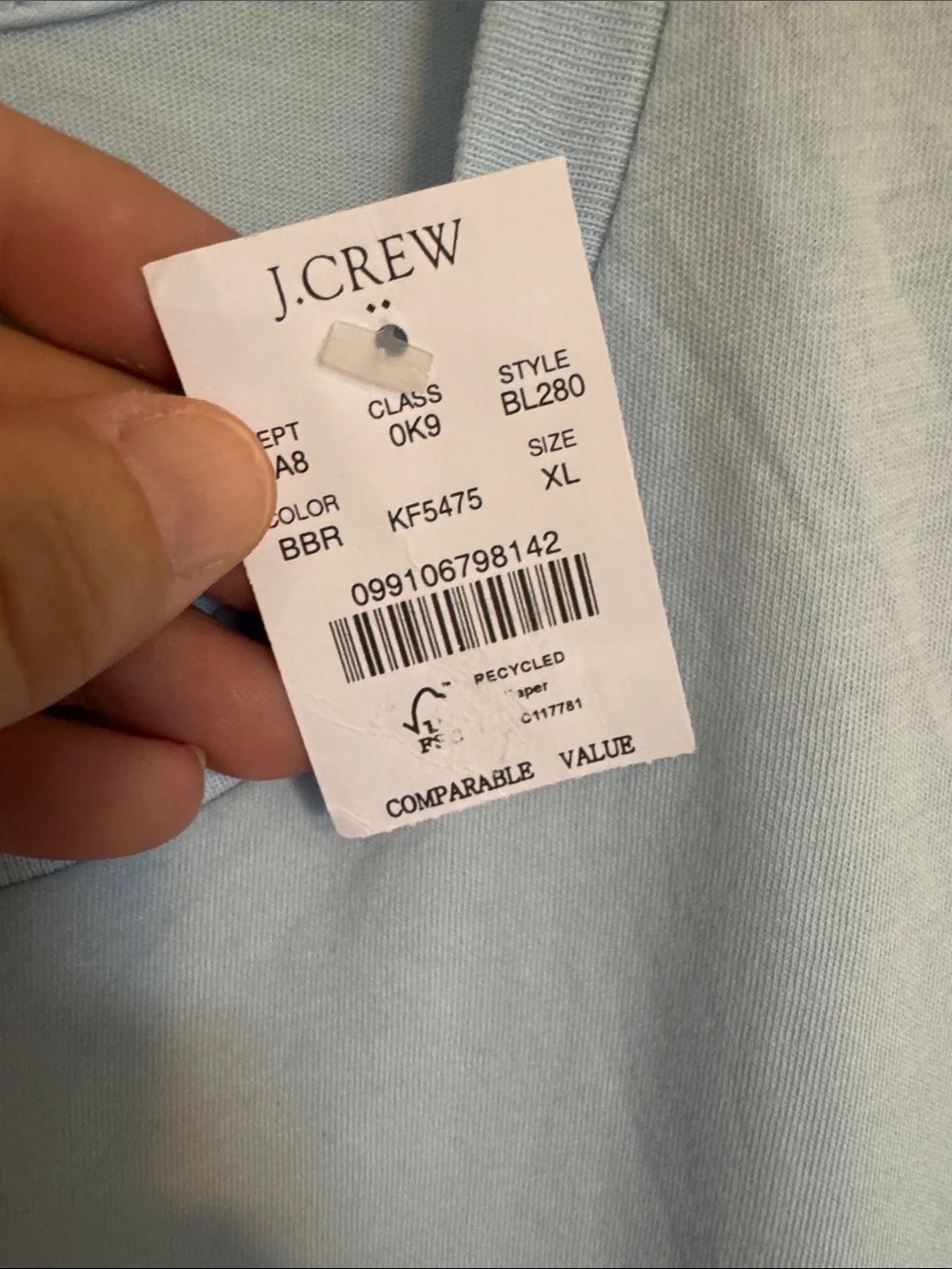 J. Crew Light Blue New England Map Graphic Tee